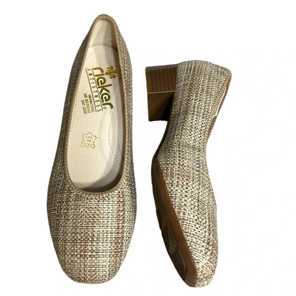 Rieker shoe,woman  leather,chunky heel 49260-22 size 6 NEW! Reg 140$ - Picture 6 of 14